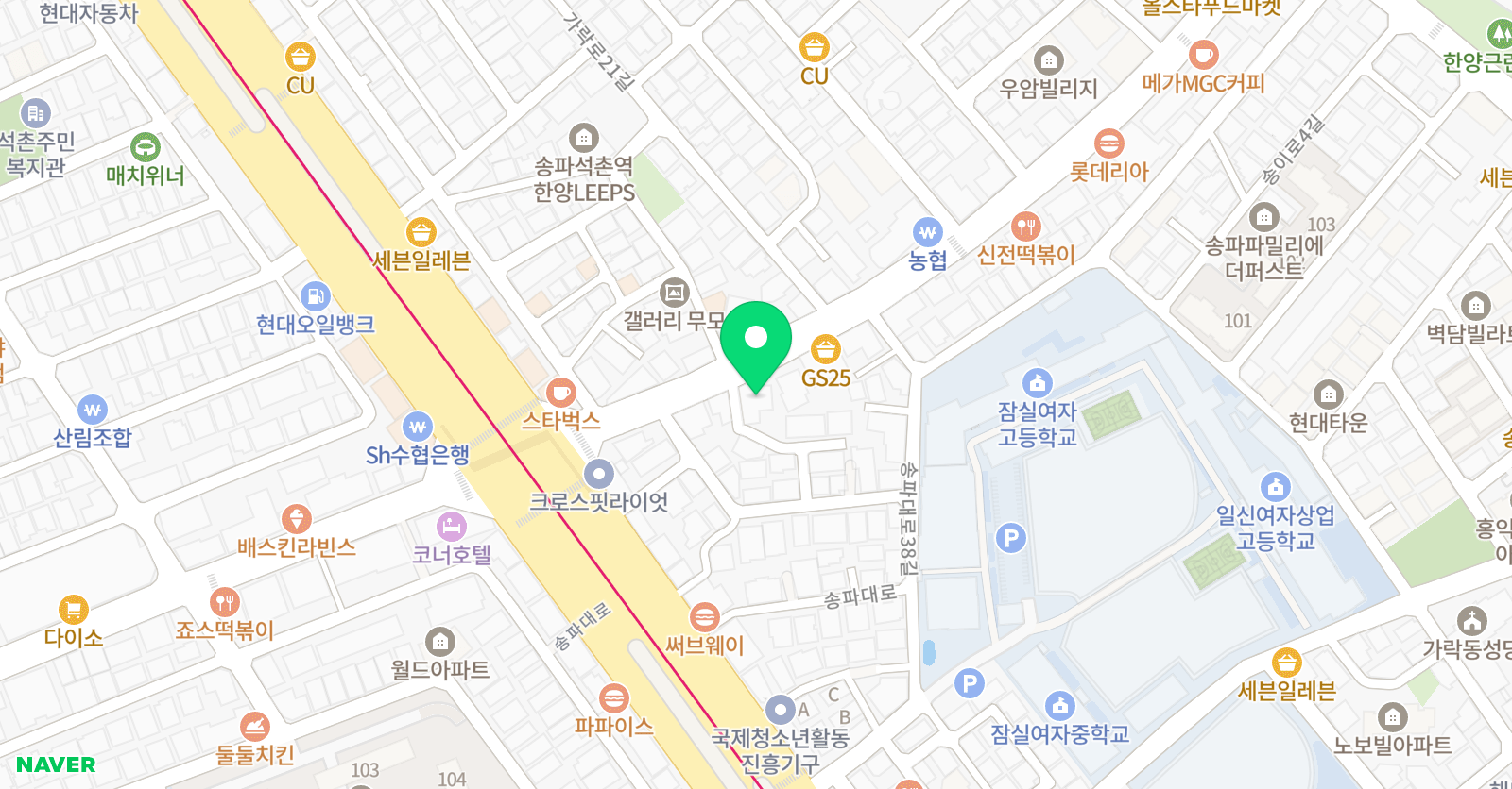 클릭팡 미술학원 위치