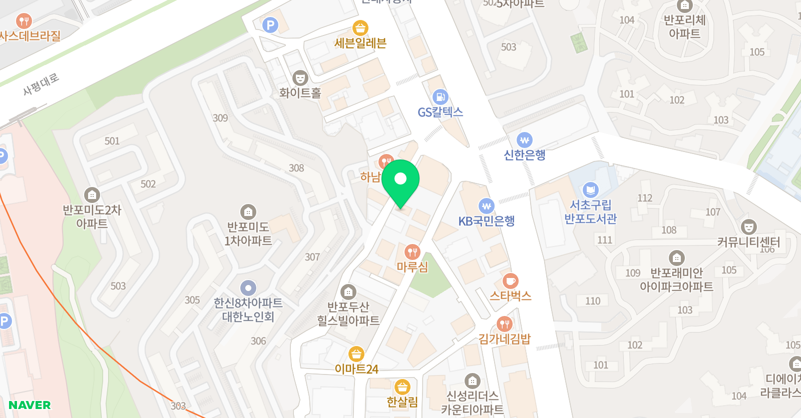 KN 영어학원 위치