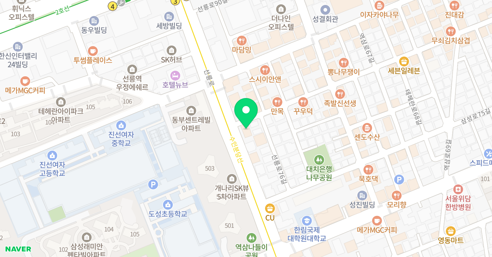 리즈 무용학원 강남점 위치