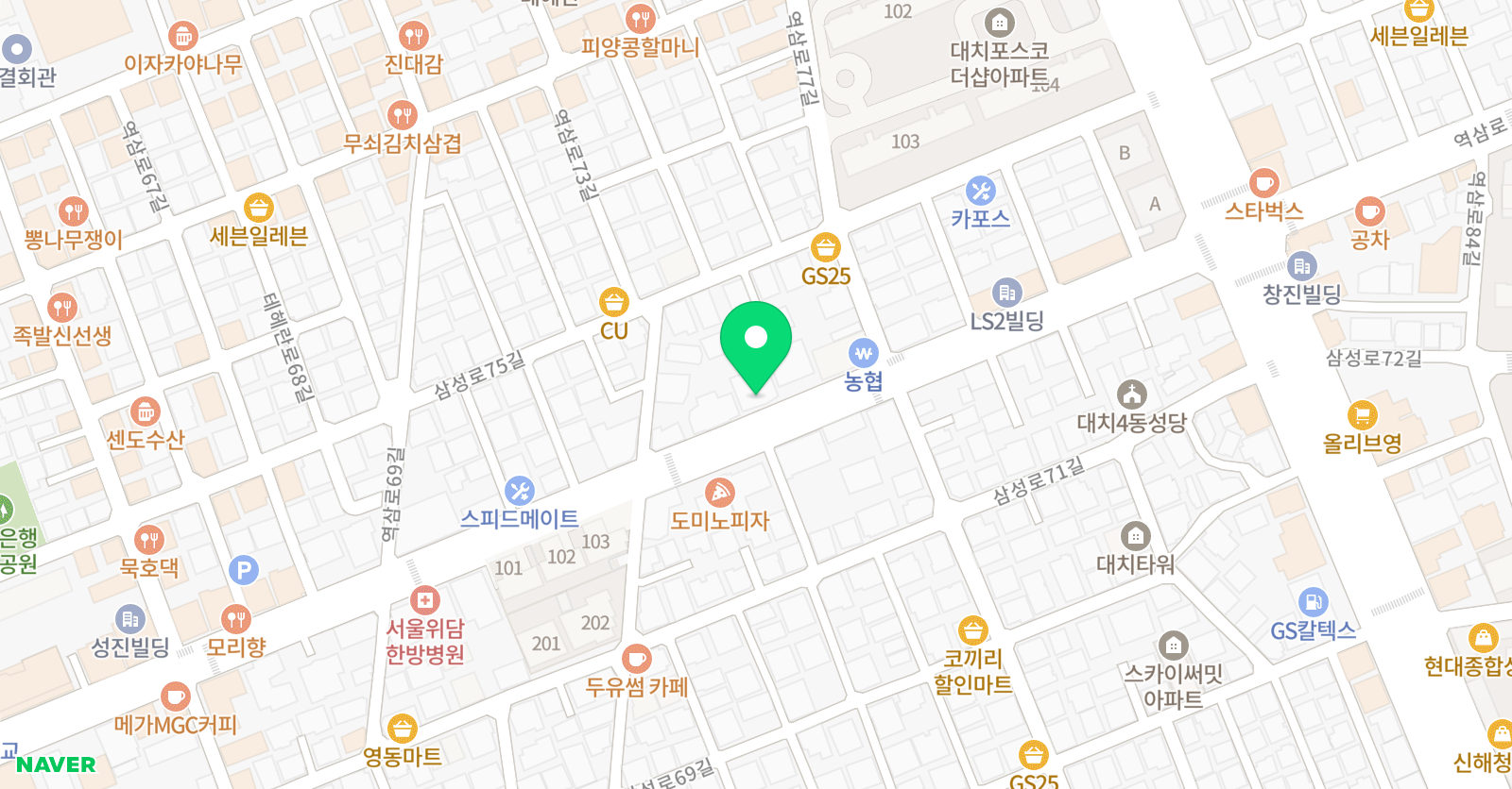 리틀팍스 어학원 서울대치센터 위치