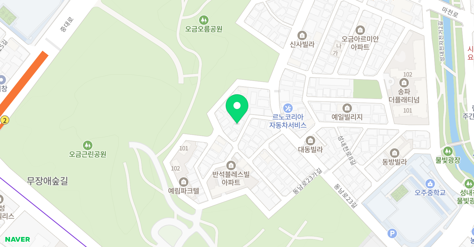 GIS 그림아이 어학원 위치