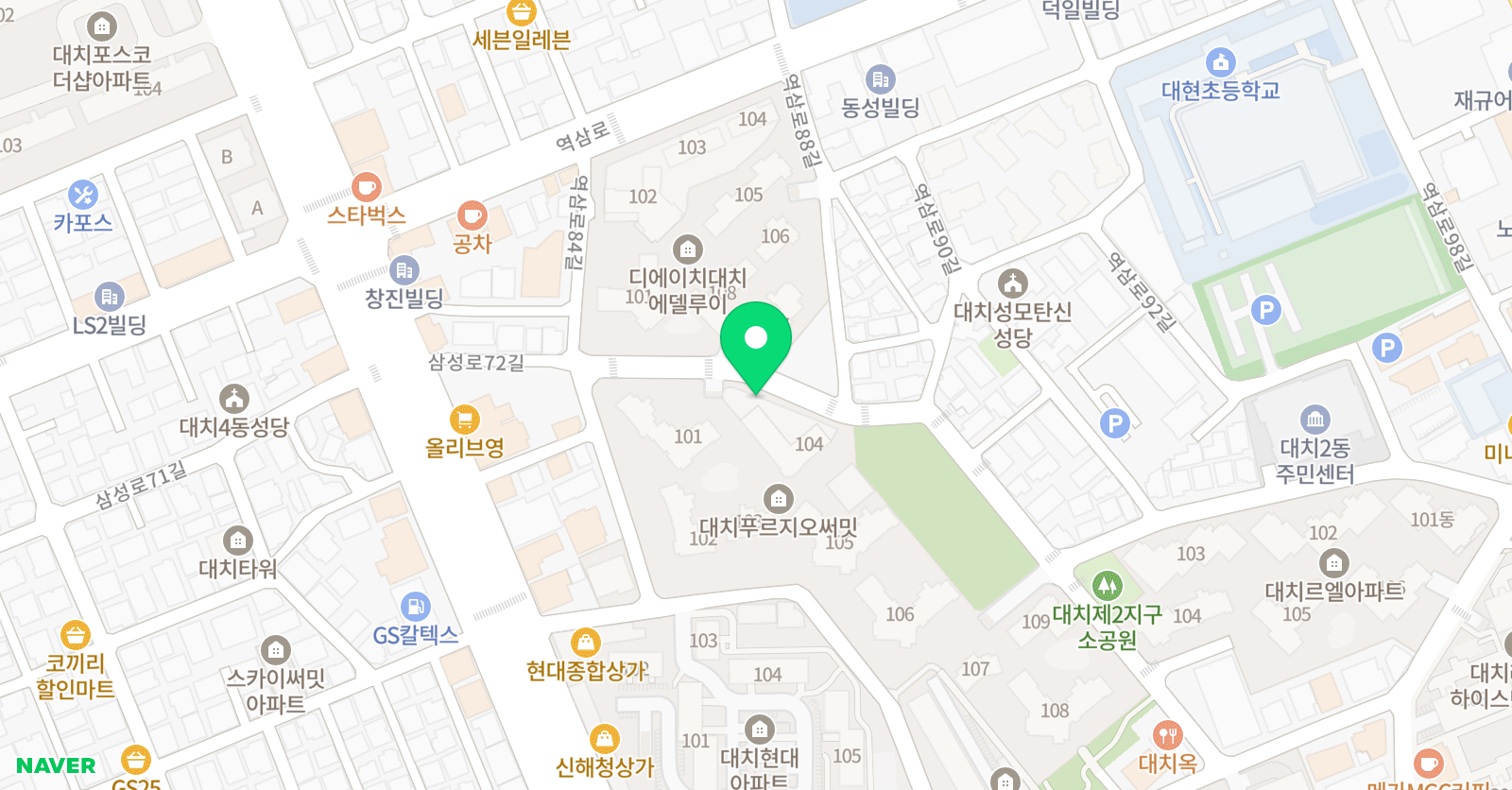 브레인밸리 학원 별관 위치