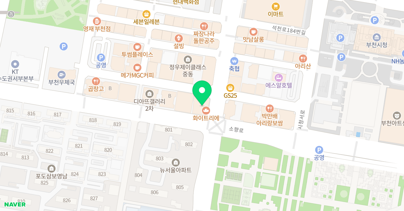 문해와수리 부천중동본원 위치