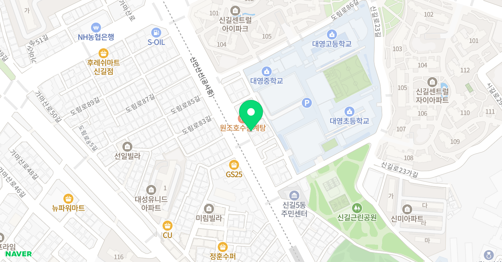 용인 대인성 태권도 위치