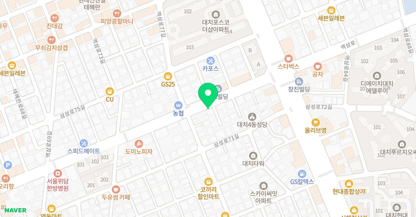 감성 수학학원 대치본원 위치