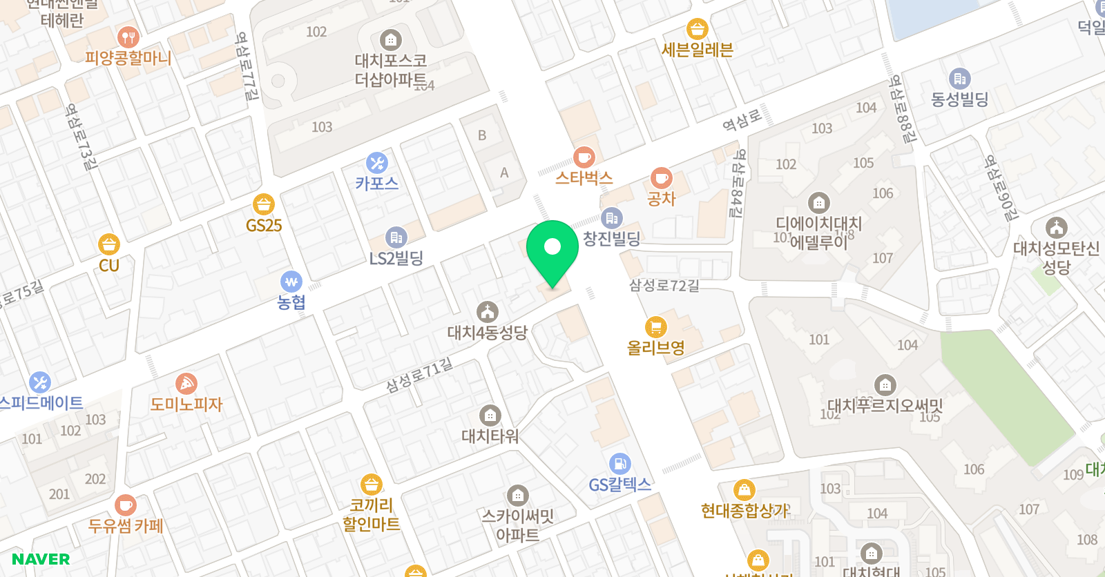 강남멘토 학원 위치
