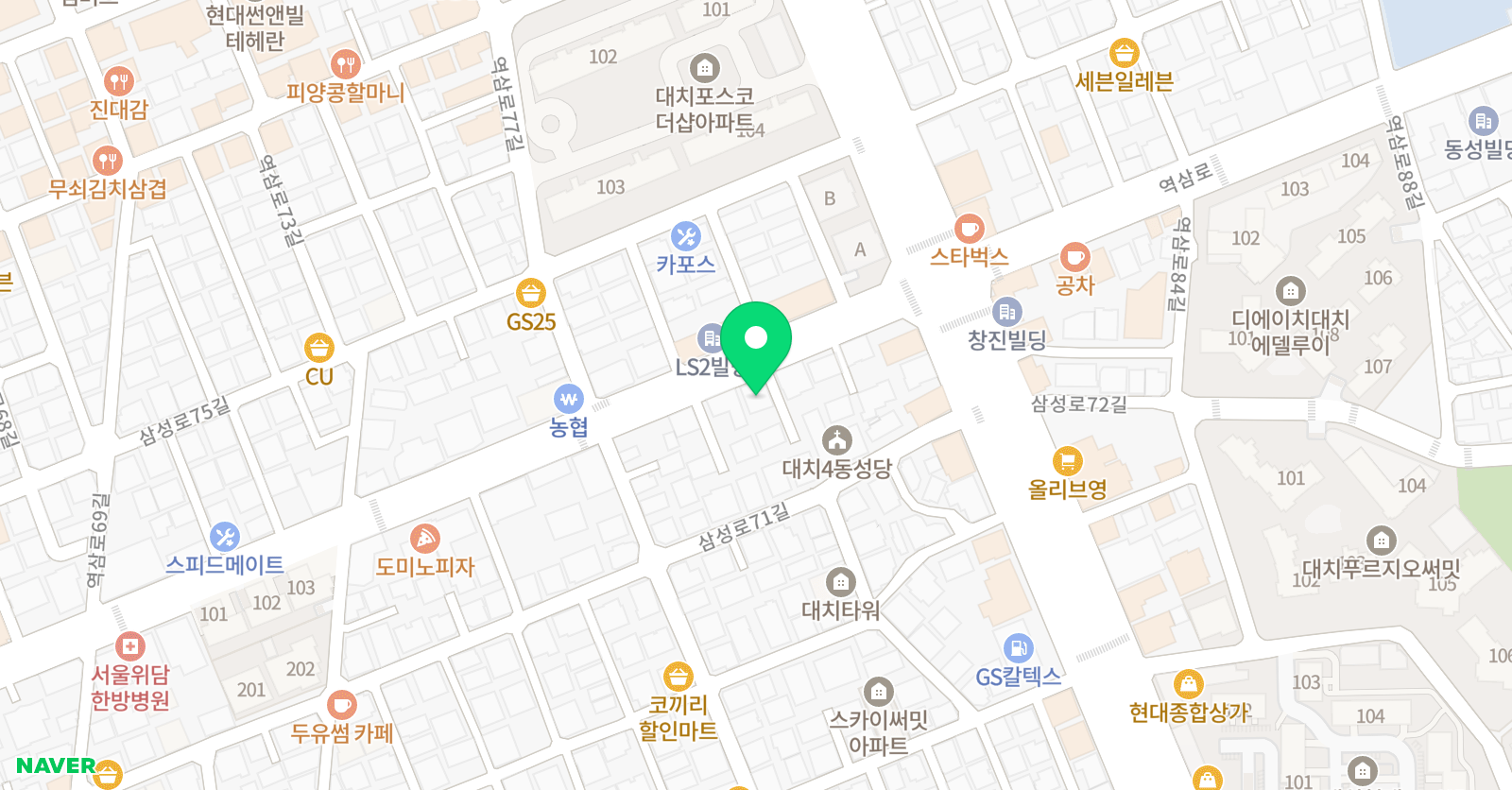 대치동사령부학원 위치