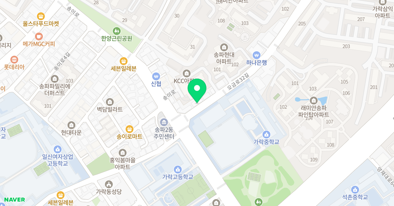 백프로클리어 수학학원 위치