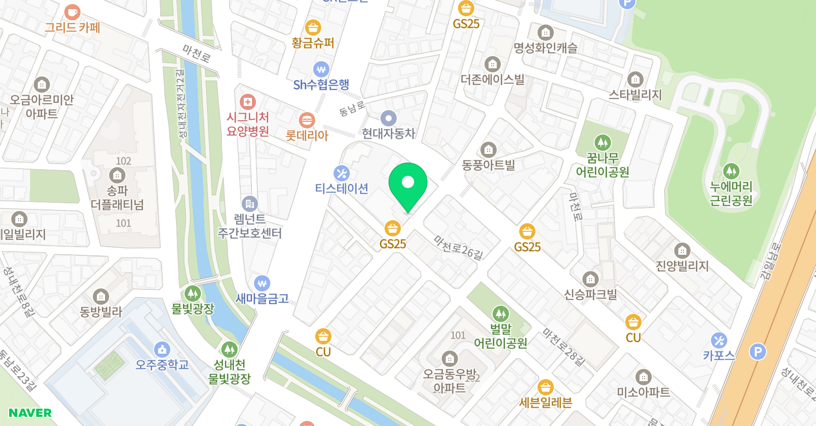 뮤엠영어 오금캠퍼스영어교습소 위치