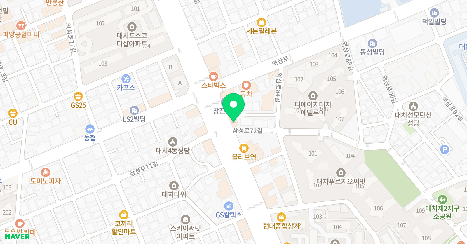 백상 국어논술학원 위치