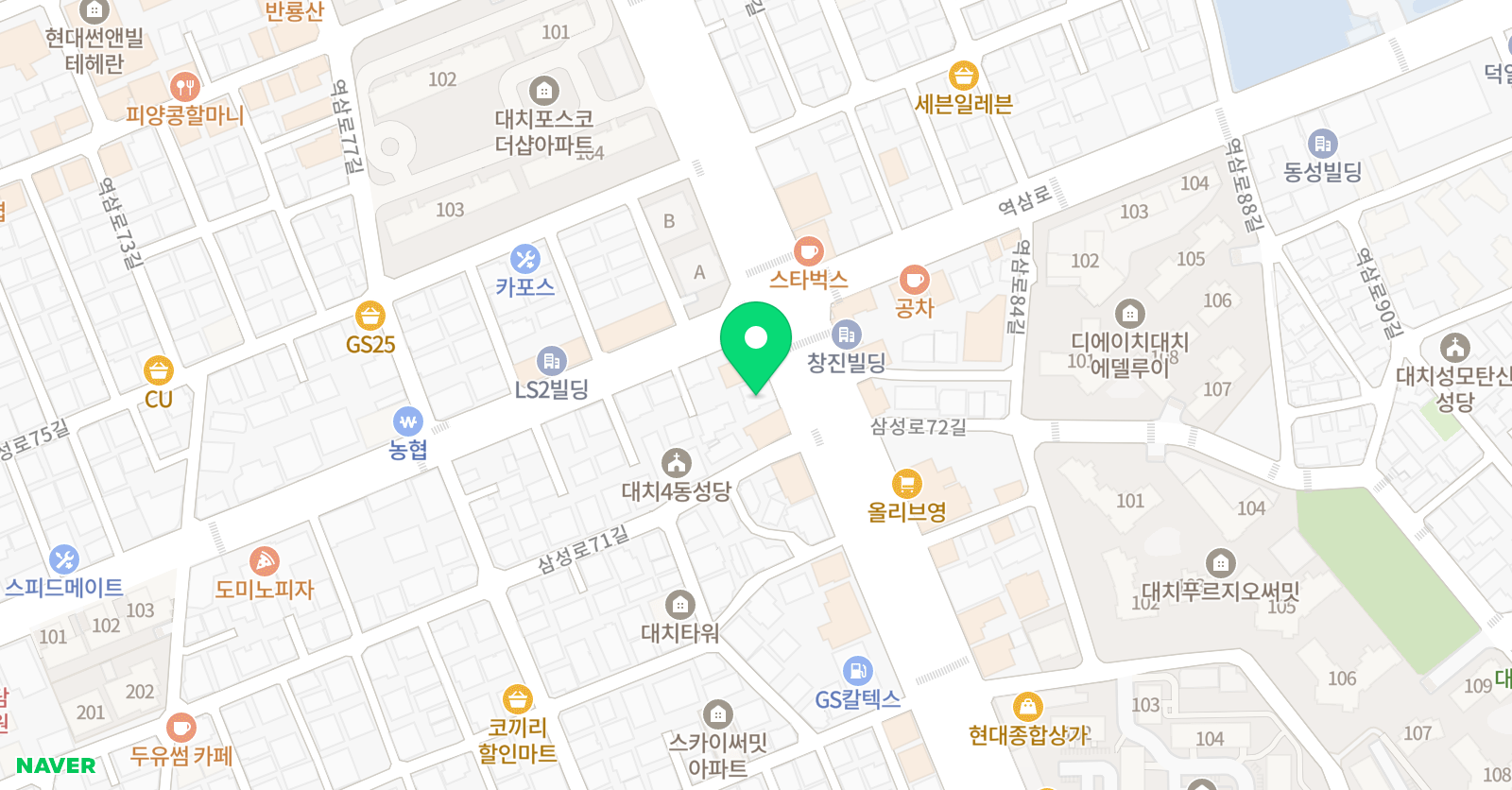 KMO1 학원 위치