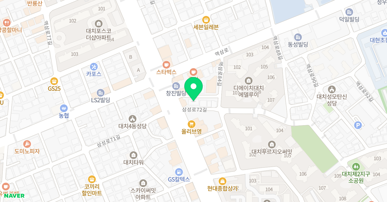 민성원연구소 효자학원 대치본원 위치