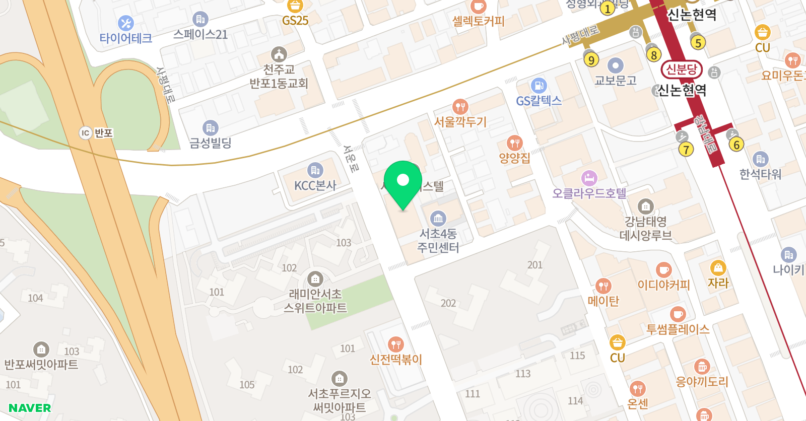 한뉘 수학학원 위치