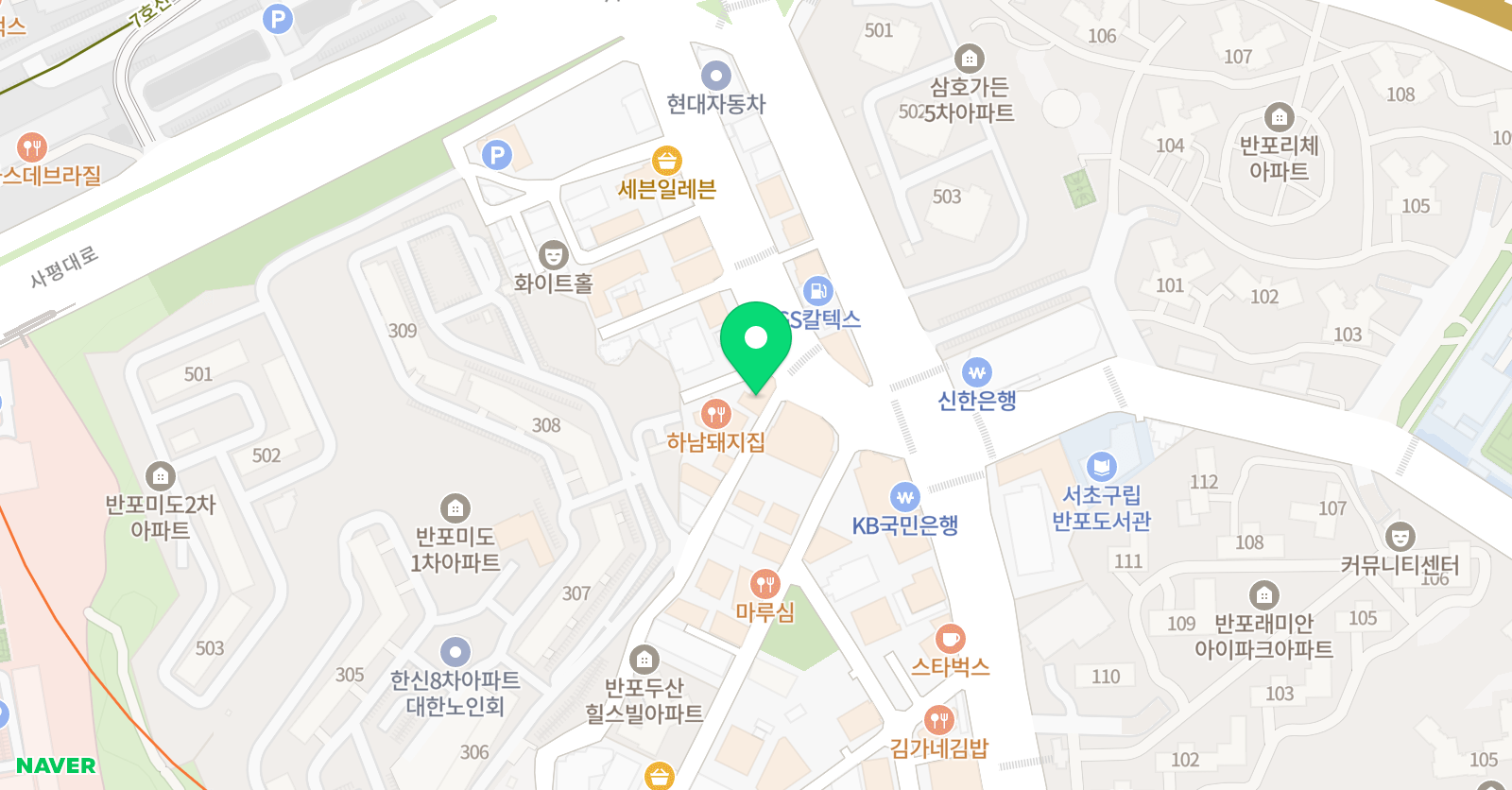 휴몬랩 코딩아카데미 반포센터 위치