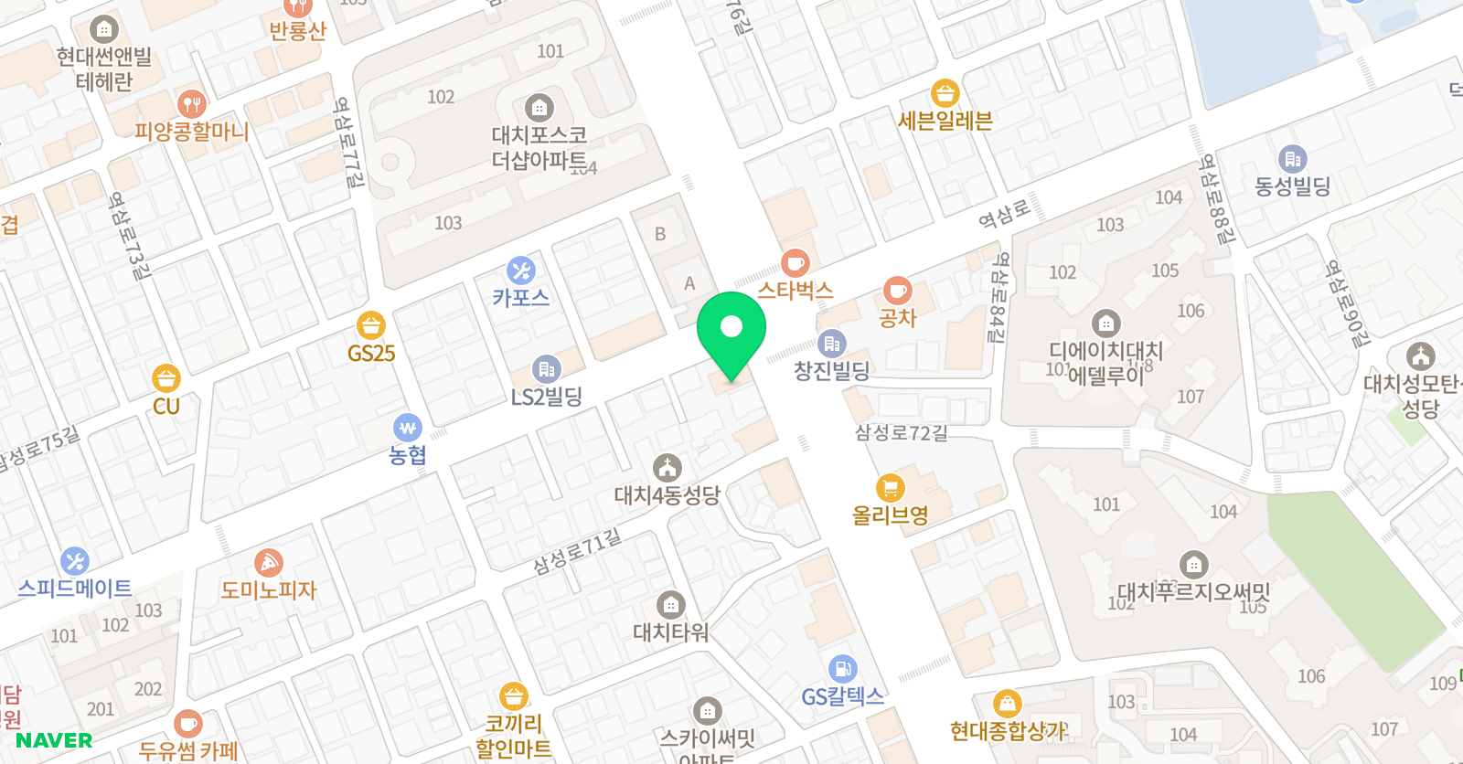 대치피엘 학원 본원 위치