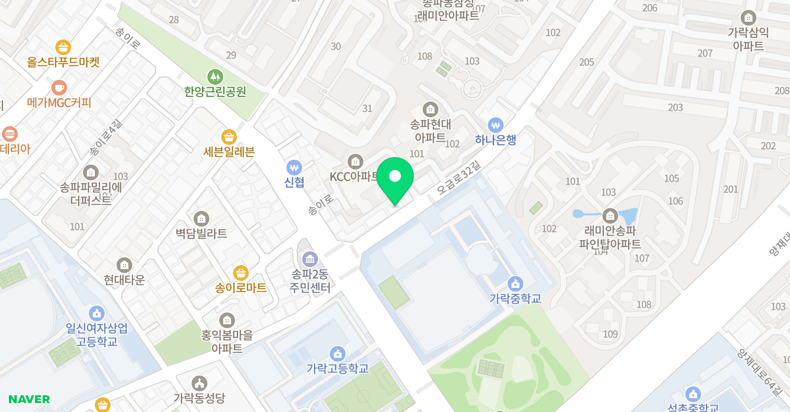 HIM 수학학원 위치
