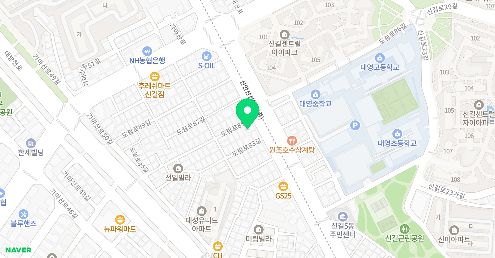 탑 최상위 학원 위치