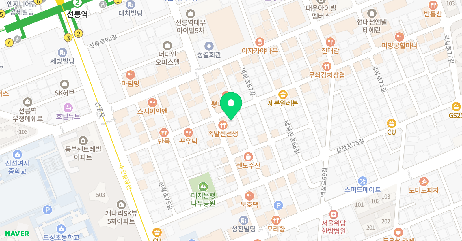 데프댄스스쿨 강남점 위치