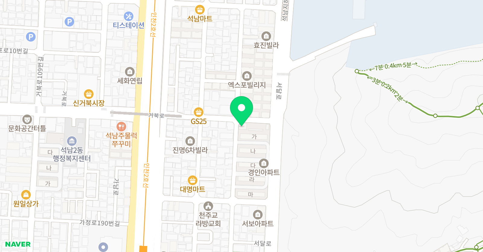 한얼 학원 위치