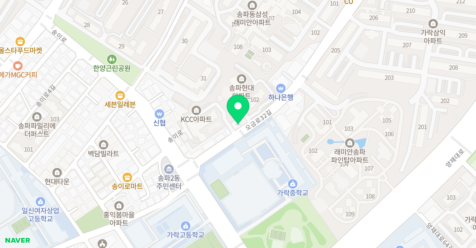 삼성 영어 메이플 송파학원 위치