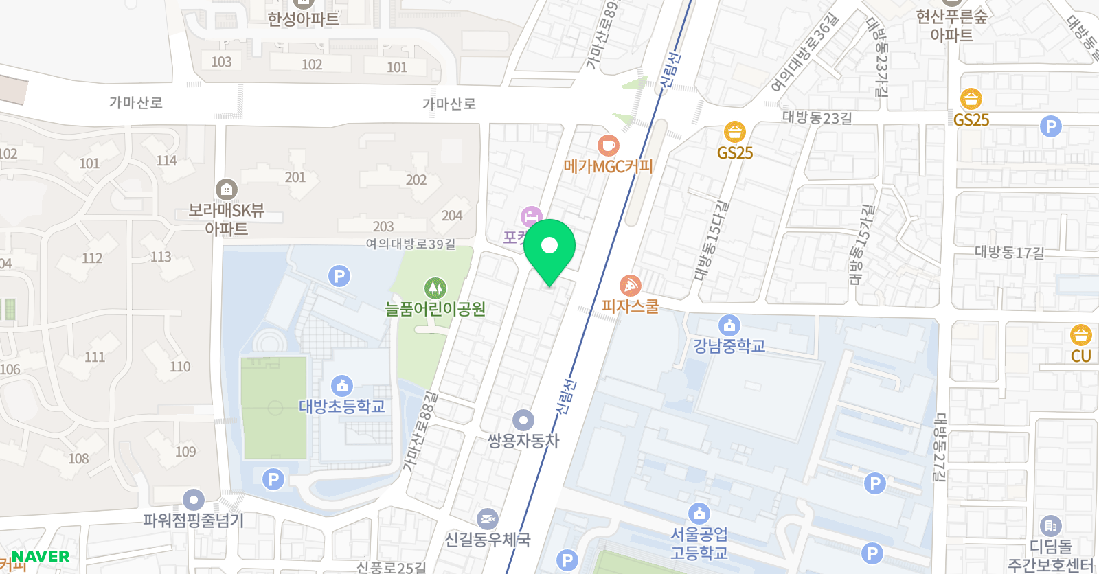 새미기픈 수학교습소 위치