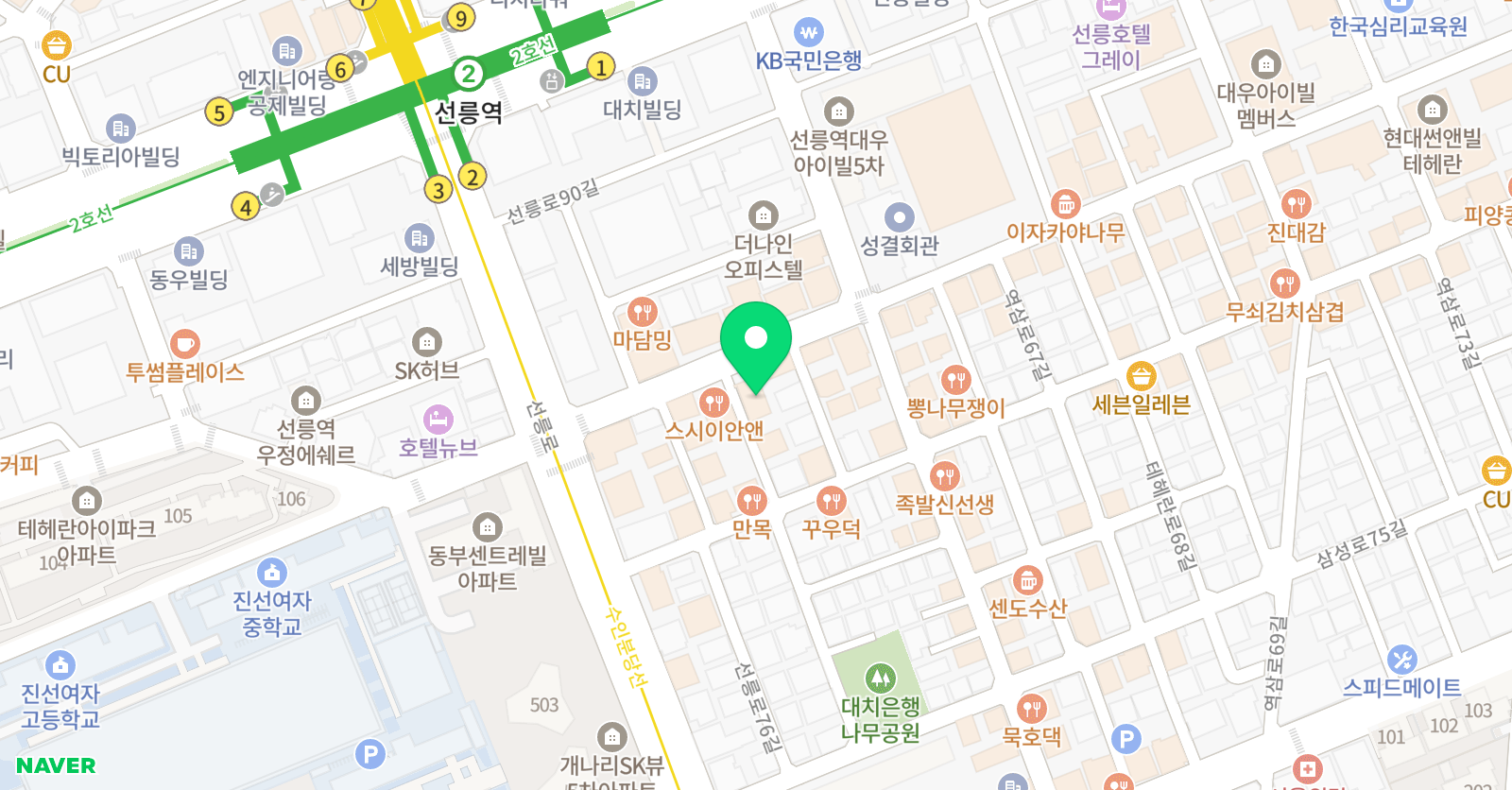 천년의미소 미술학원 강남본원 위치