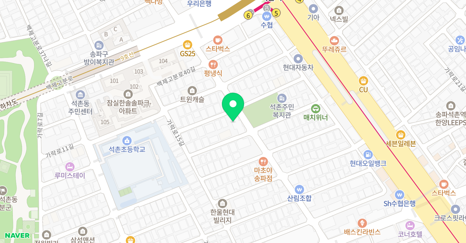 생활무예의명가 바숨 체육관 위치
