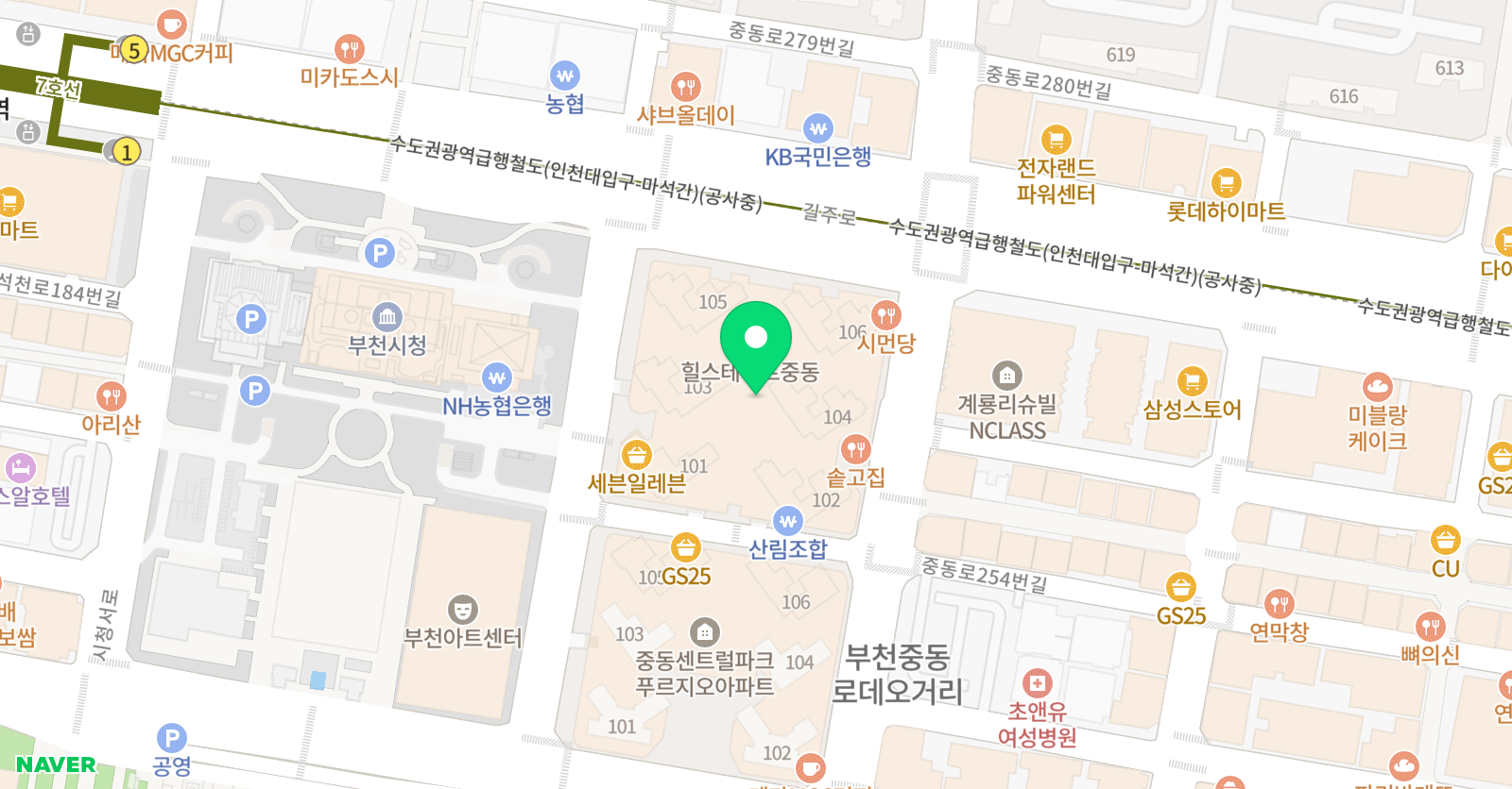 힐스 피아노음악교습소 위치
