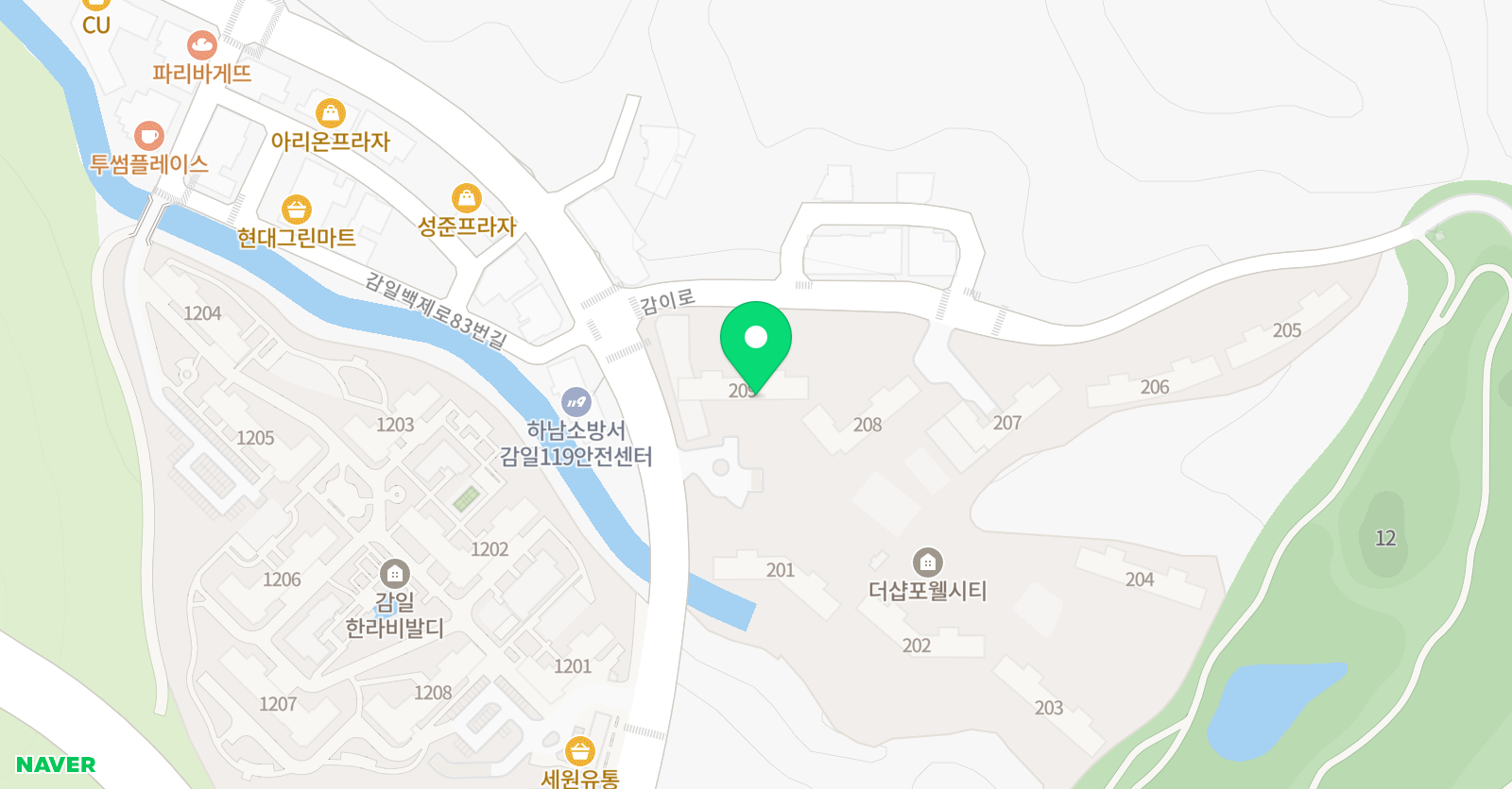 아소비 감일더샵점 위치
