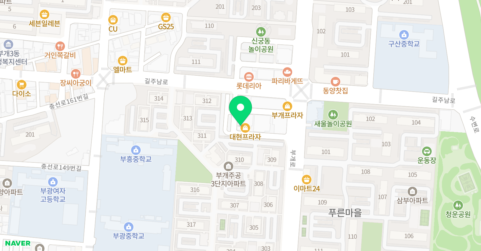 맑은샘 실용음악학원 위치