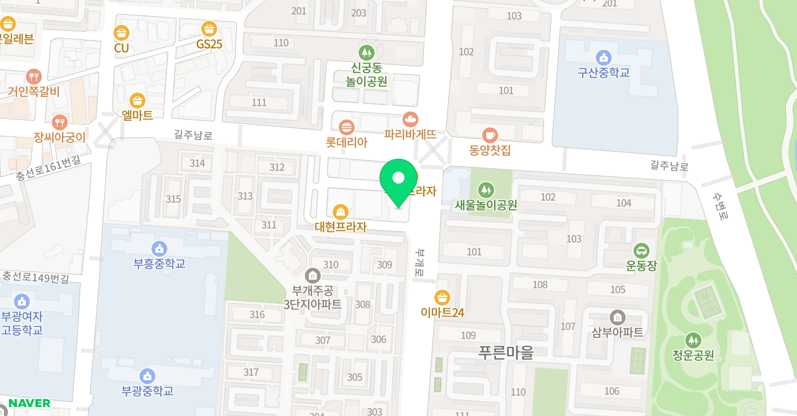 숲 아트 미술학원 위치