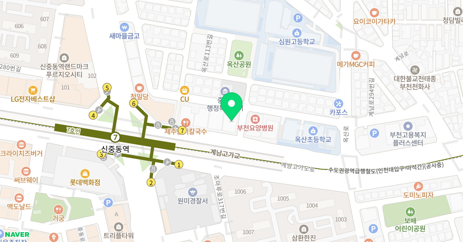 온스테이지 뮤지컬컴퍼니 학원 위치