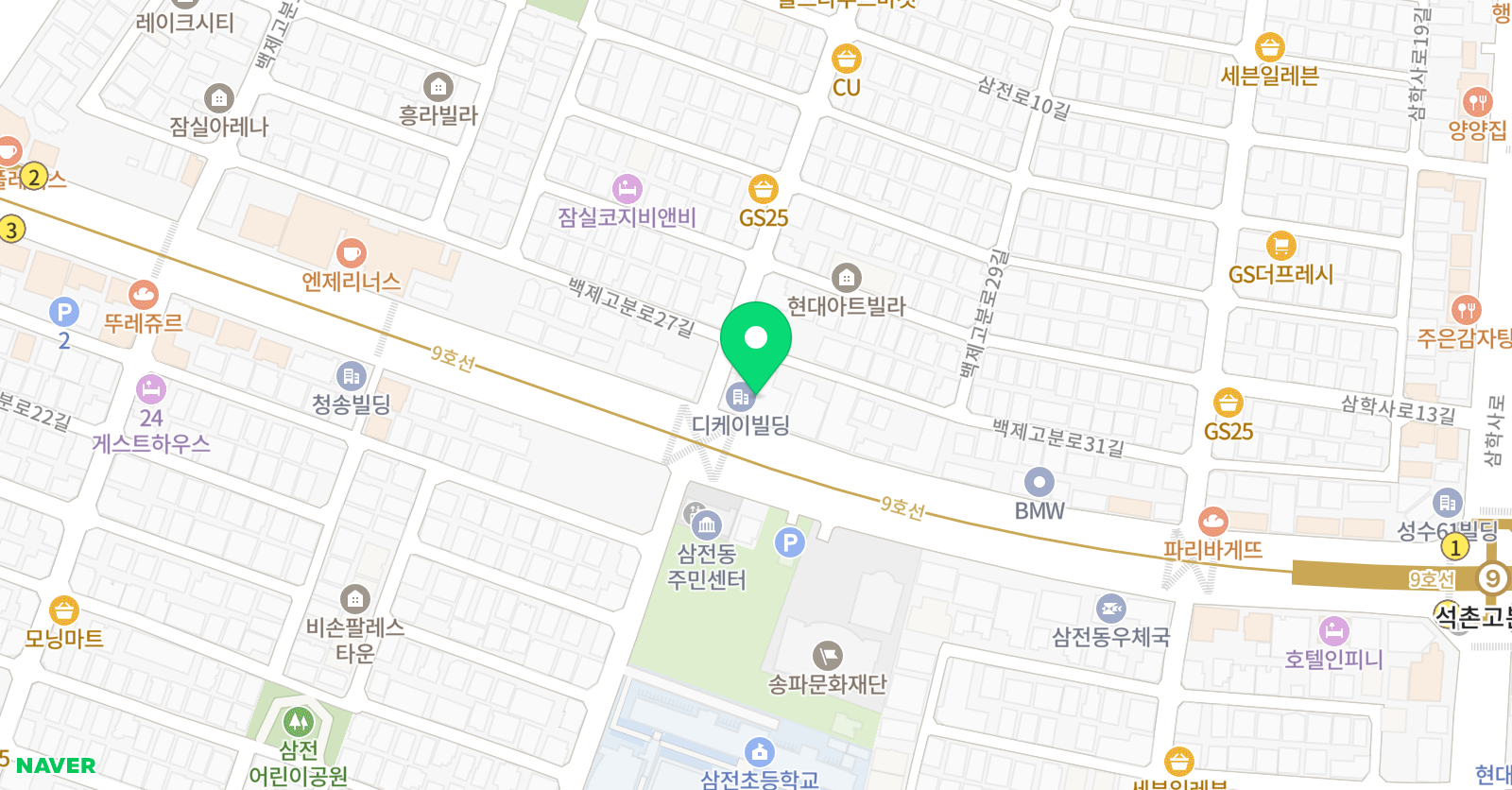 뉴지성 보습학원 위치