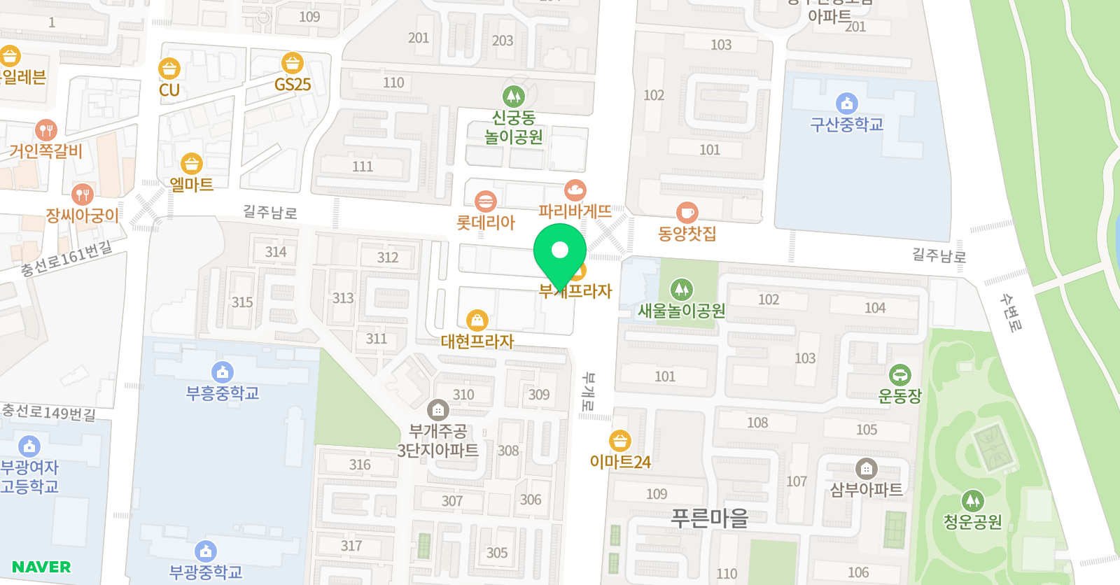 어썸 영수학원 위치