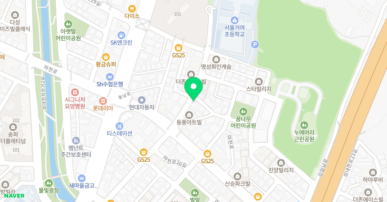 잉글리시아이 거여초점 위치