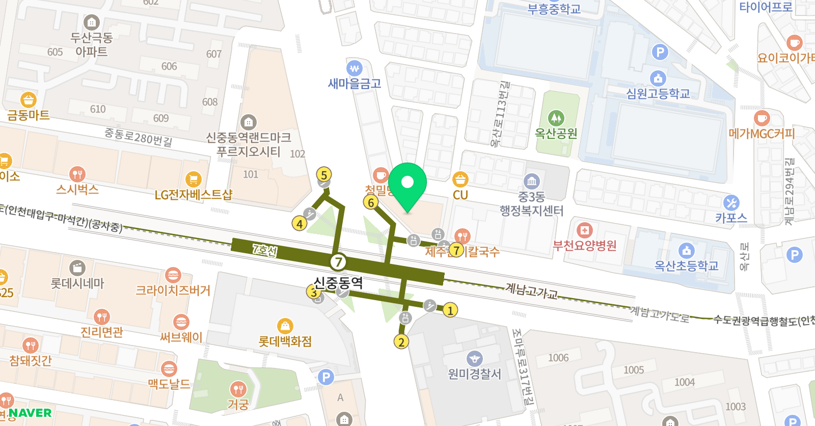곰아뜰리에 미술학원 위치