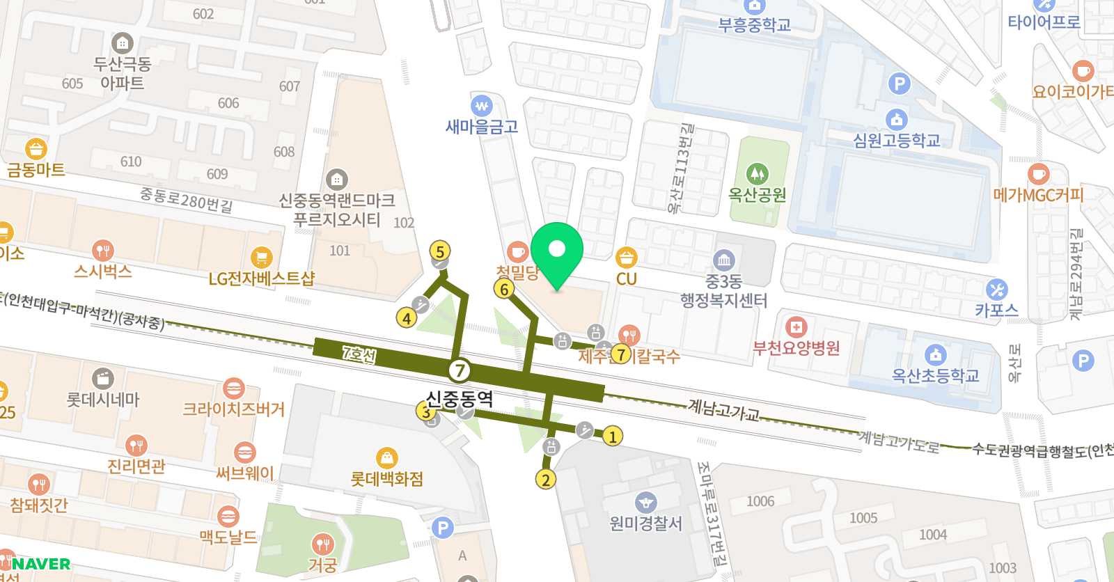 송현학원동부캠퍼스 위치