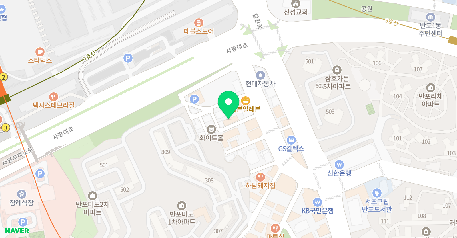 서초스카이 학원 위치