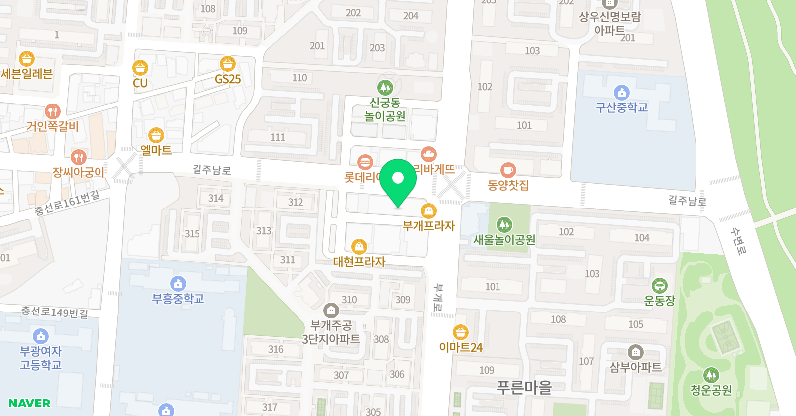 개념계통 수학학원 위치