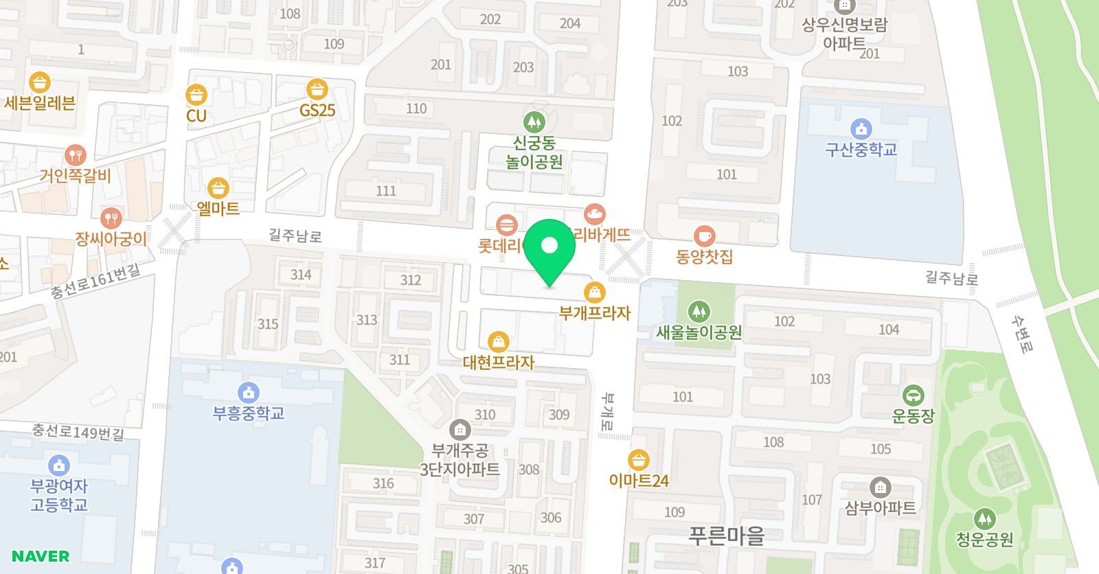 한길 수학학원 위치