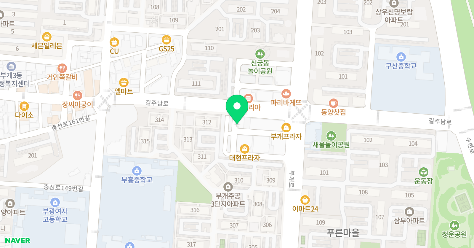다이나믹 학원 위치