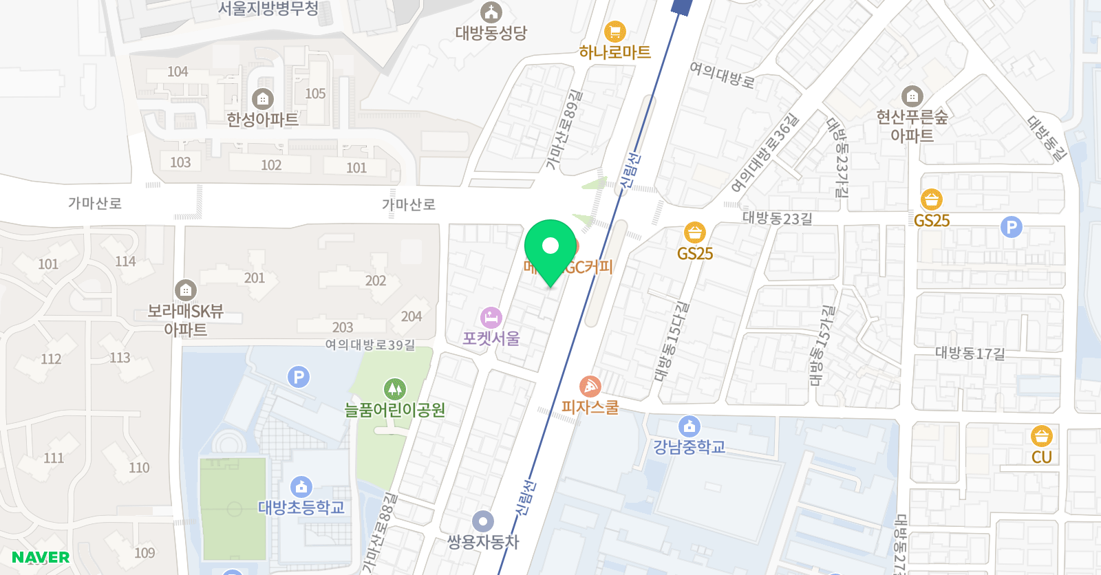 수학답게 수학전문학원 위치