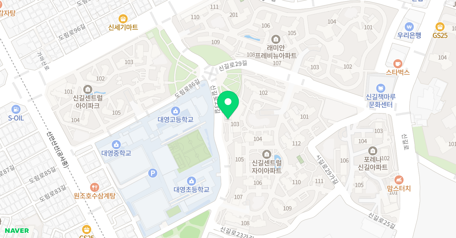 대치호랑이 수학 위치