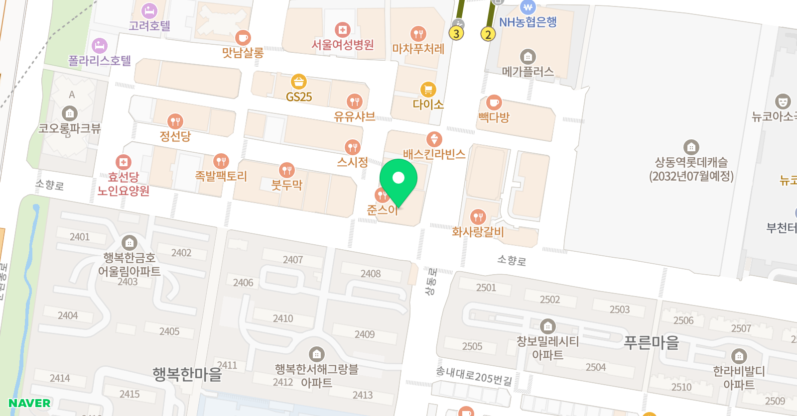 웅진씽크빅 부천상동 학습센터 위치
