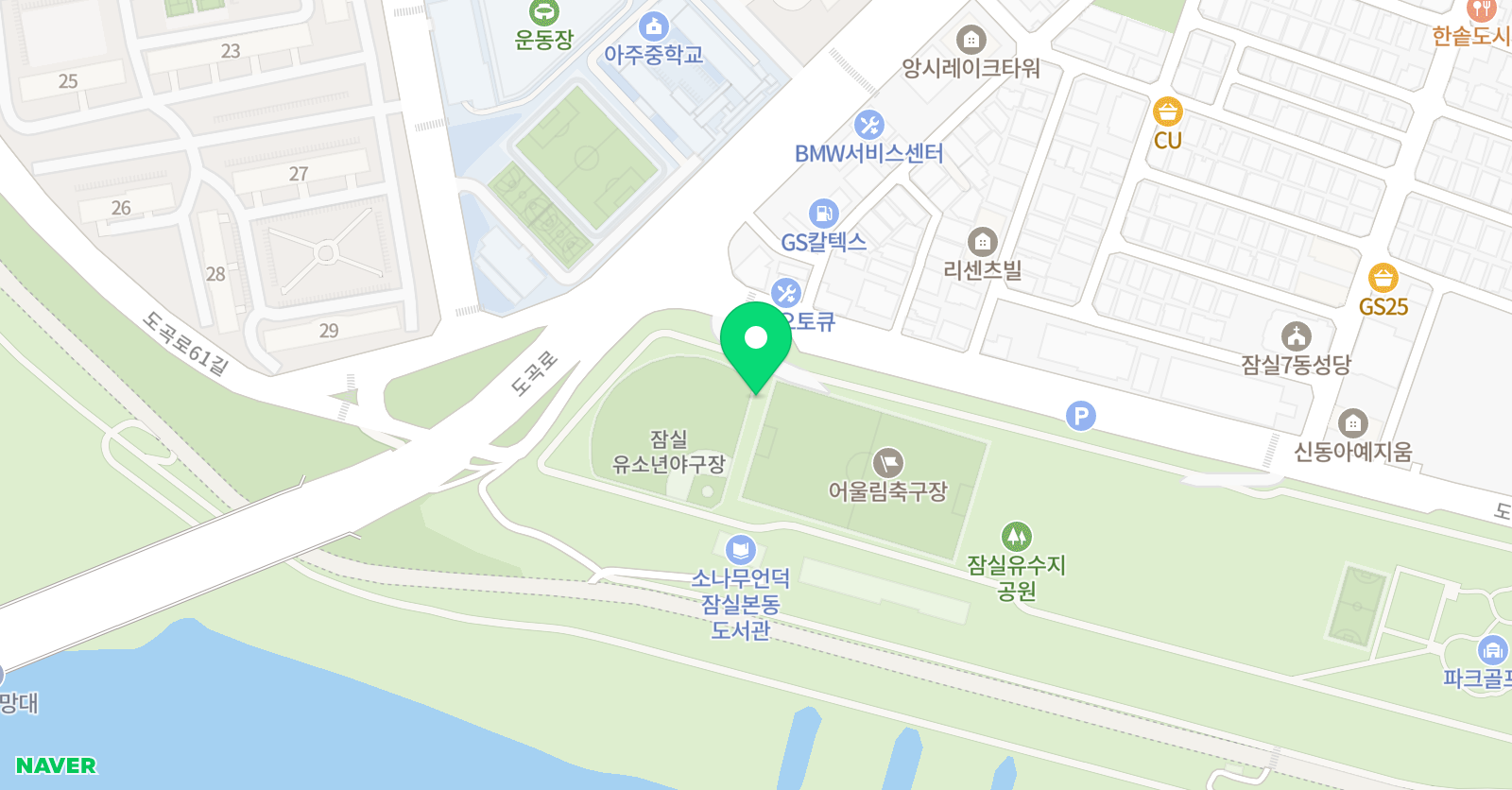 와이엔제이 스포츠아카데미 위치