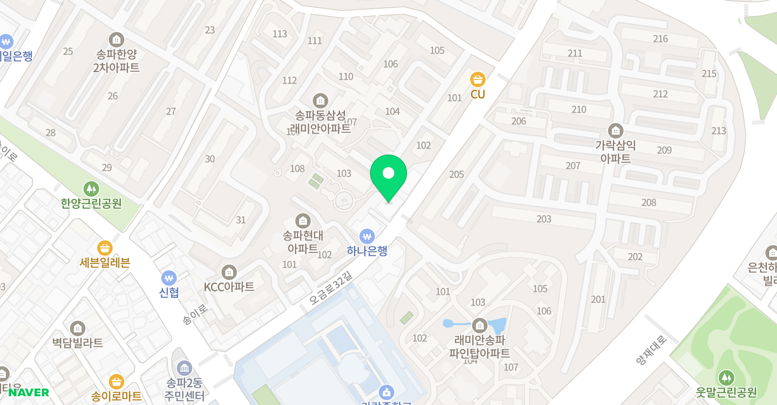 올리브트리 영어학원 위치