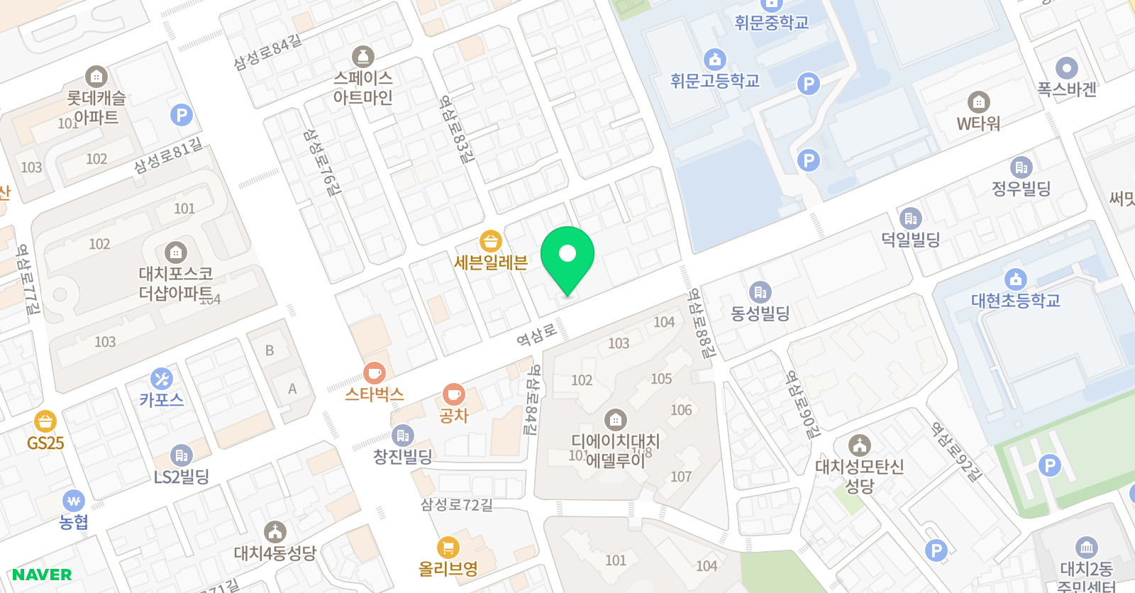 대치휘랩관리형스터디카페 위치