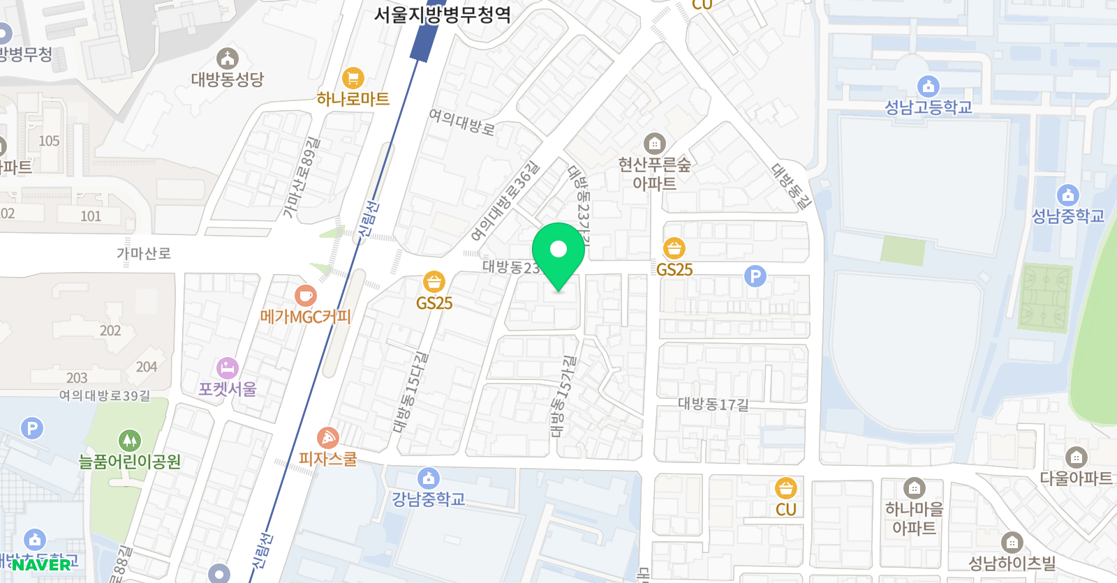 더채움수학학원 위치