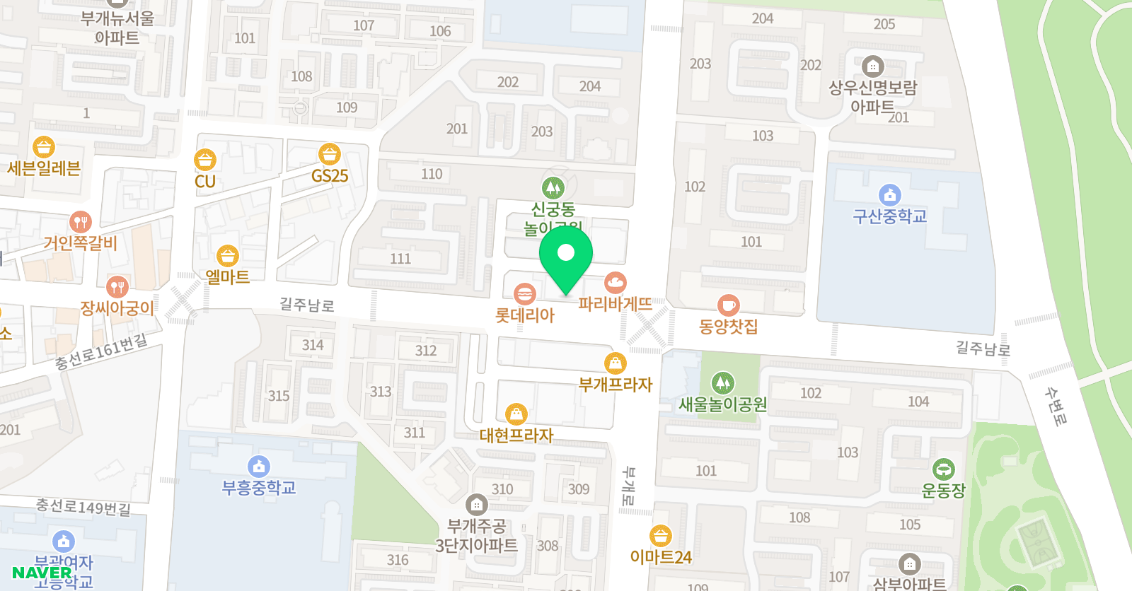 GnB 어학원 부개3동캠퍼스 위치