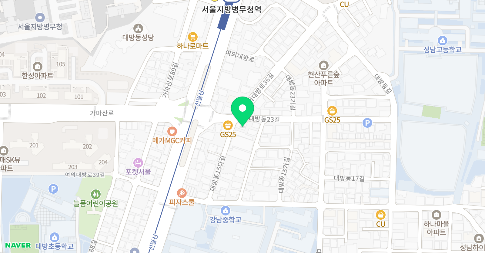 링크 영어학원 위치